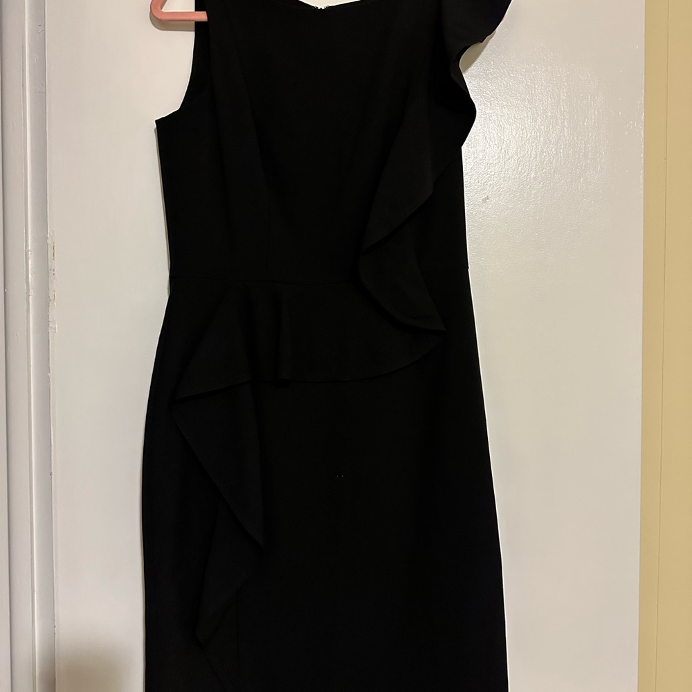 Calvin Klein Black Ruffle Dress